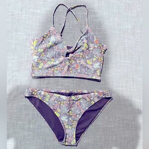 Floral Purple Bikini Size Small